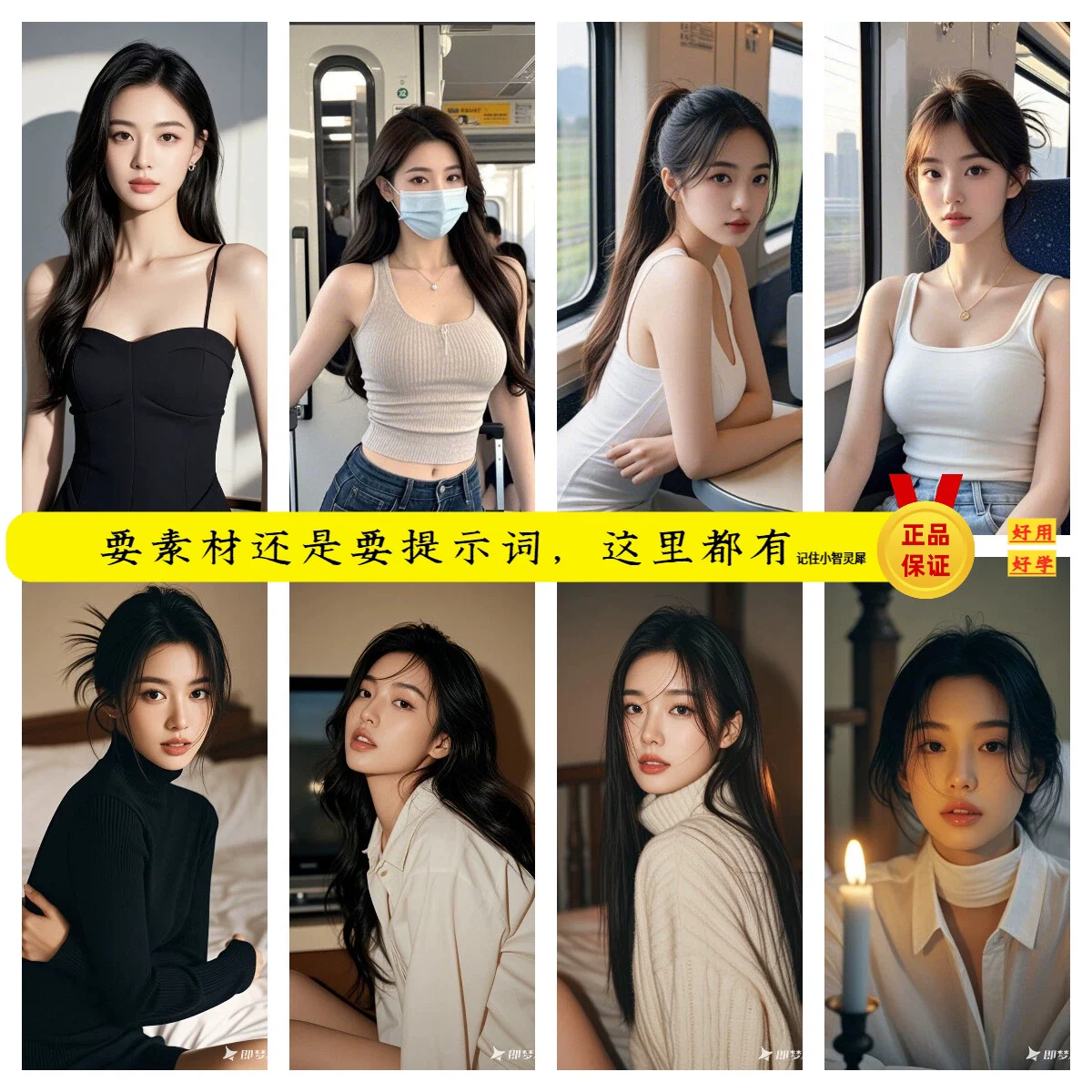 AI美女提示词+写真+AI舞蹈跳舞动作关键词+民族美女素材12月新更