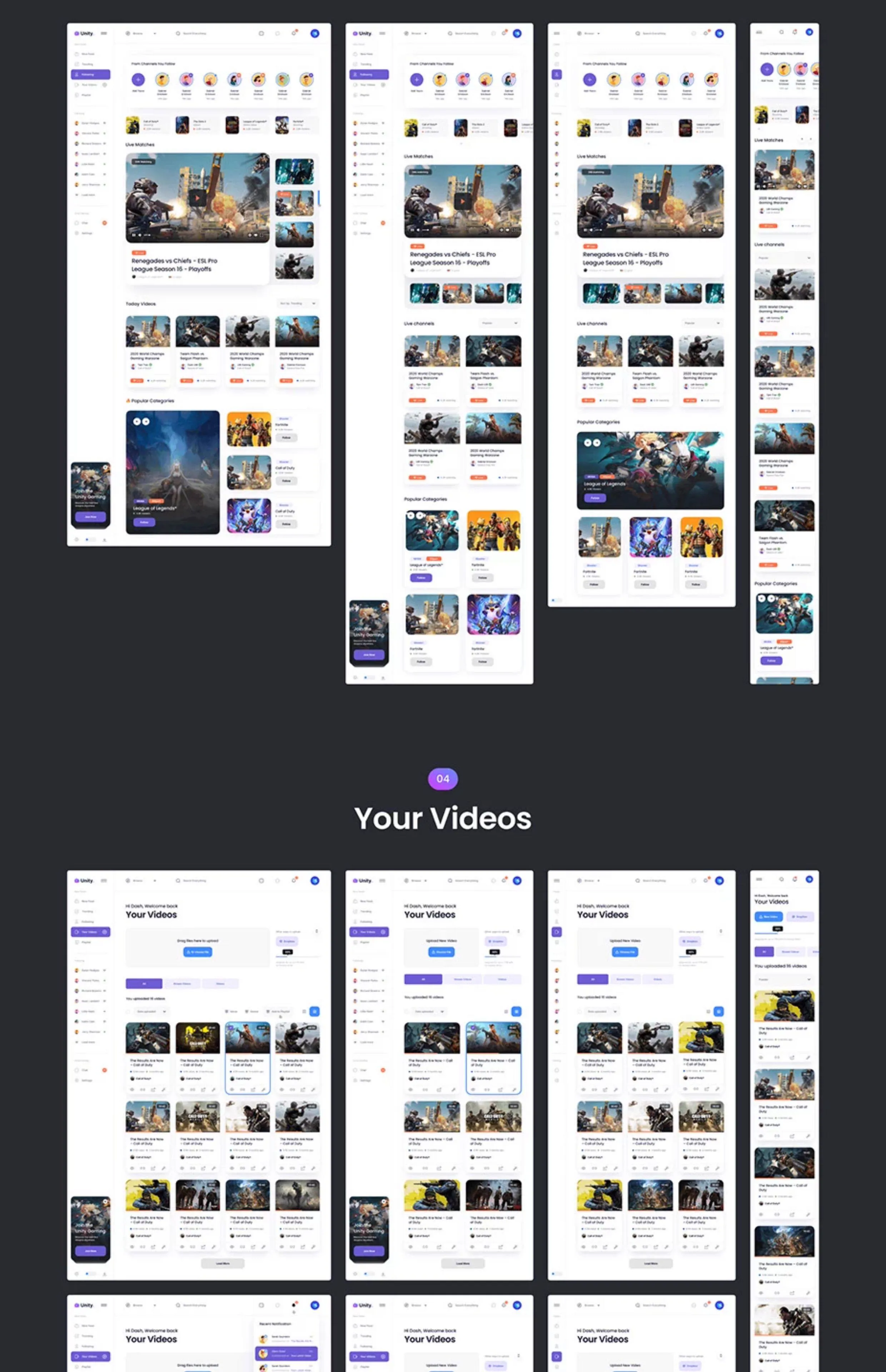 游戏APP后台管理系统HTML网站模板源码UI设计界面模板XD\SKETCH
