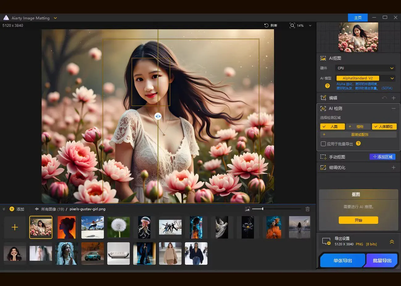 智能抠图 Matting2.6 一键快速抠图 PS 修图影楼设计 AI 抠图工具