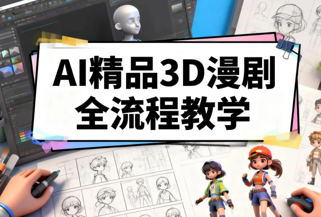 AI精品3D漫剧全流程教学，零基础轻松打造爆款动画短剧