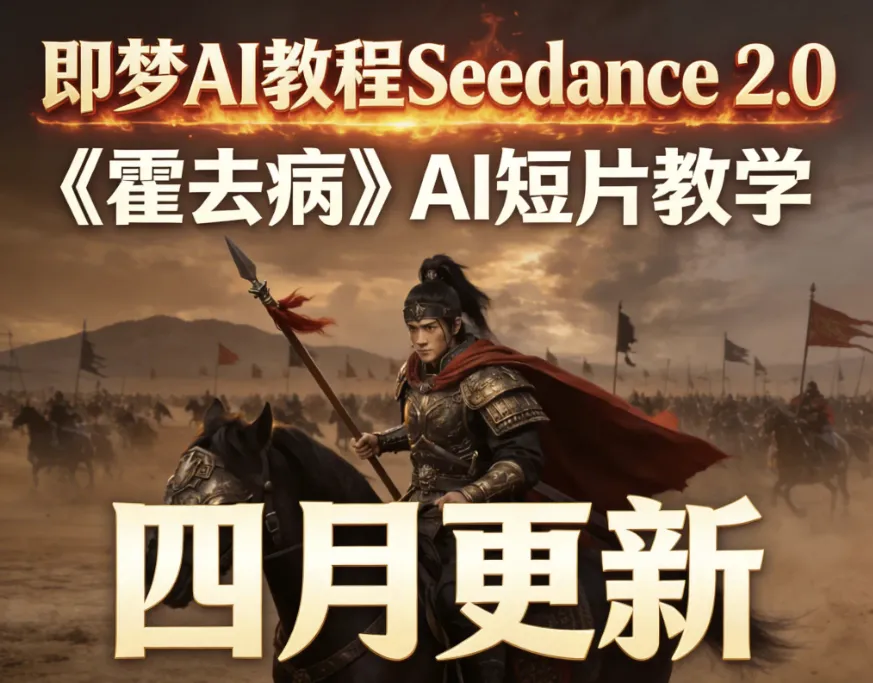即梦AI教程Seedance 2.0霍去病AI短片教学四月更新AI短片教学