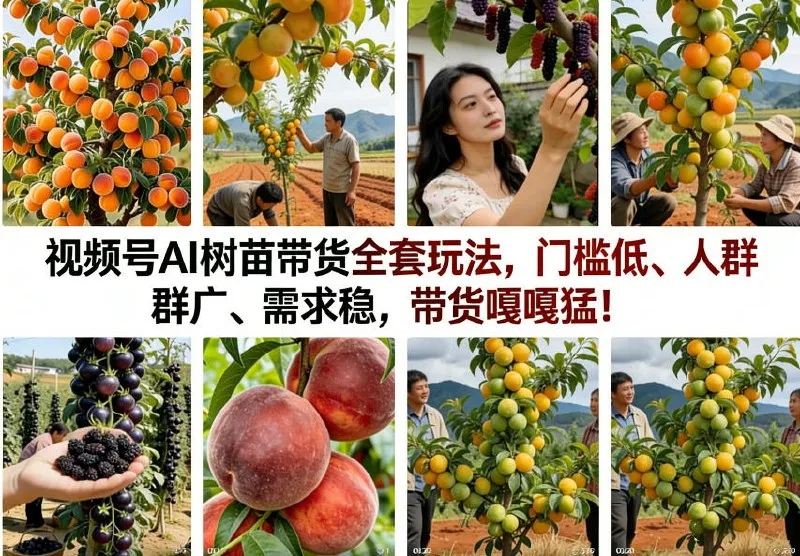 视频号AI树苗带货全套玩法