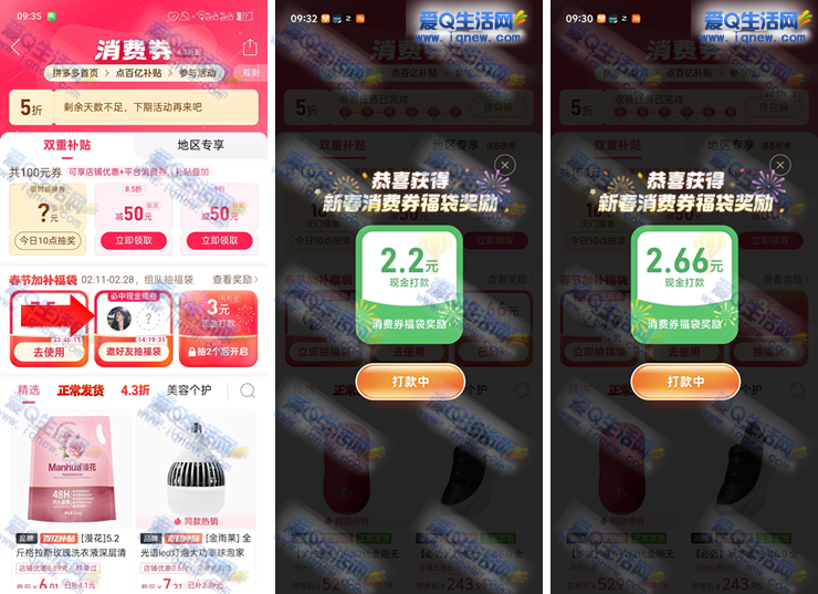 亲测4.86元秒到 拼多多春节加补福袋_www.iqnew.com