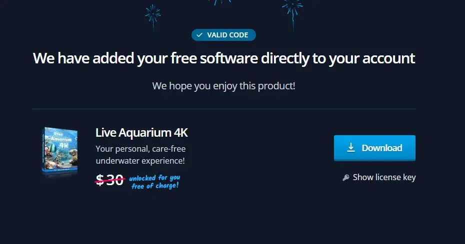 领取桌面动态水族馆Ashampoo Live Aquarium 4k