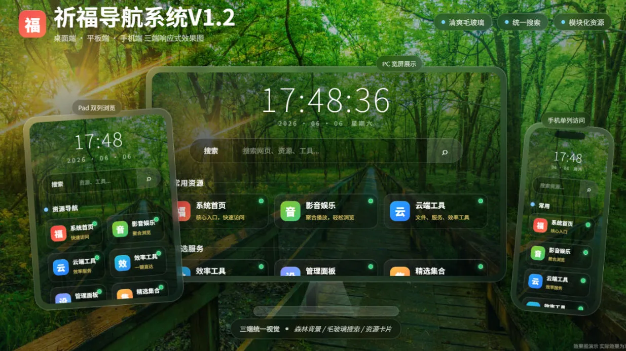 祈福导航系统V1.2多项重构更新优化控制逻辑和前台UI 小K网首发