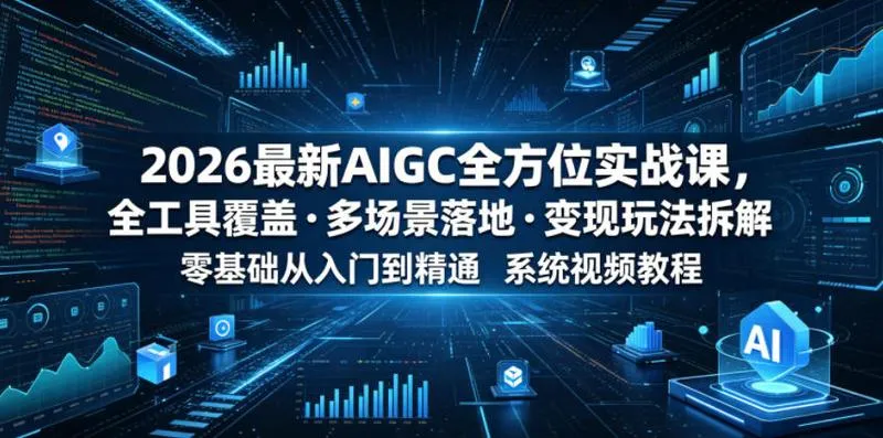 AIGC全方位实战课 主流AIGC工具,多场景落地(视频文档) AIGC全方位实战课 主流AIGC工具,多场景落地(视频文档)