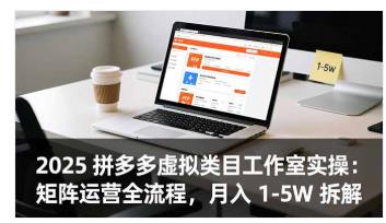 2025_拼多多虚拟类目工作室实操:矩阵运营全流程 图1 2025_拼多多虚拟类目工作室实操:矩阵运营全流程 图1