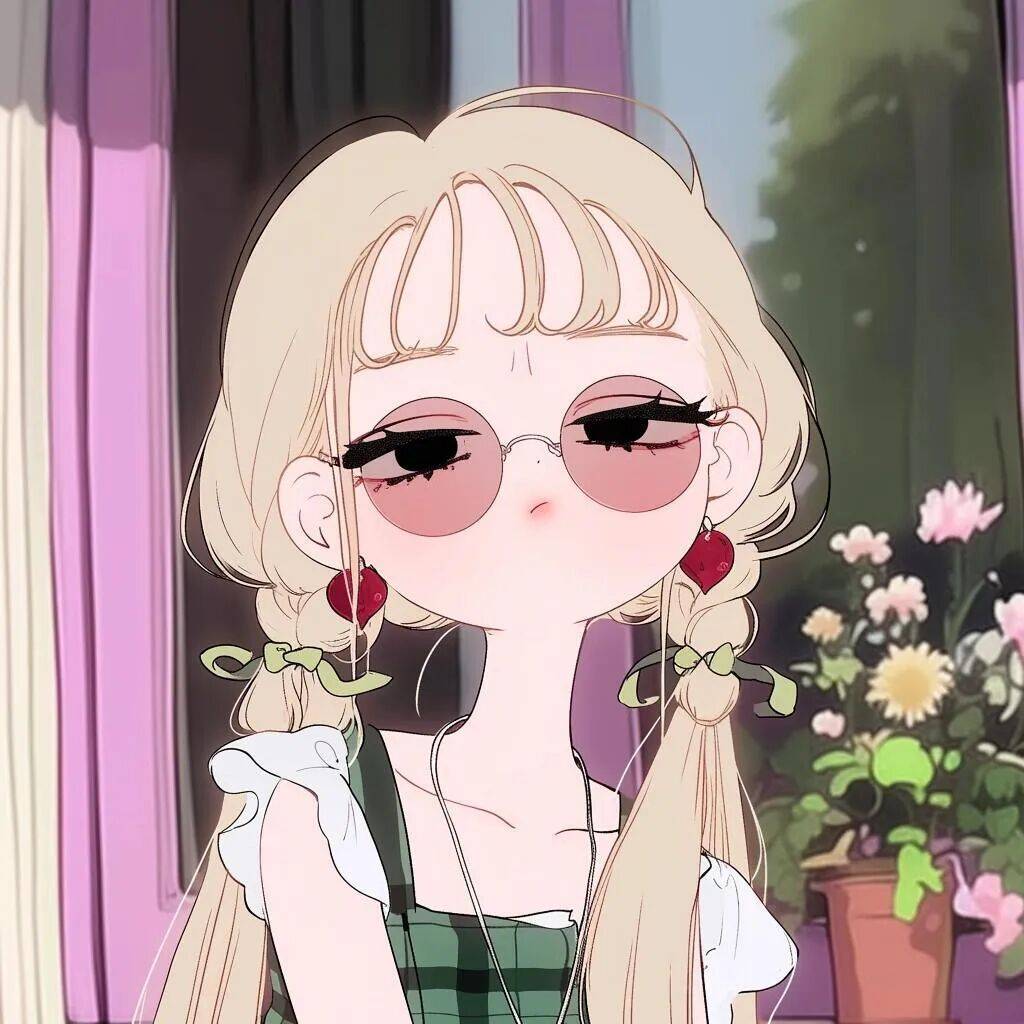 心动的YY女生头像_手绘金发女生可爱头像