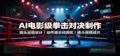 AI电影级拳击对决制作:镜头运镜设计,动作提示词调优,格斗视频成片-颜夕资源网-第23张图片 AI电影级拳击对决制作:镜头运镜设计,动作提示词调优,格斗视频成片