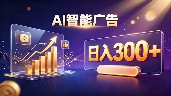 不露脸、不直播,AI 智能广告日入 300 + 是怎么做到的?