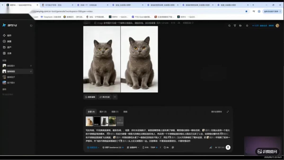 猫咪AI剧情视频全流程实操：角色图、场景建模、Seedance生成到剪映包装 图5
