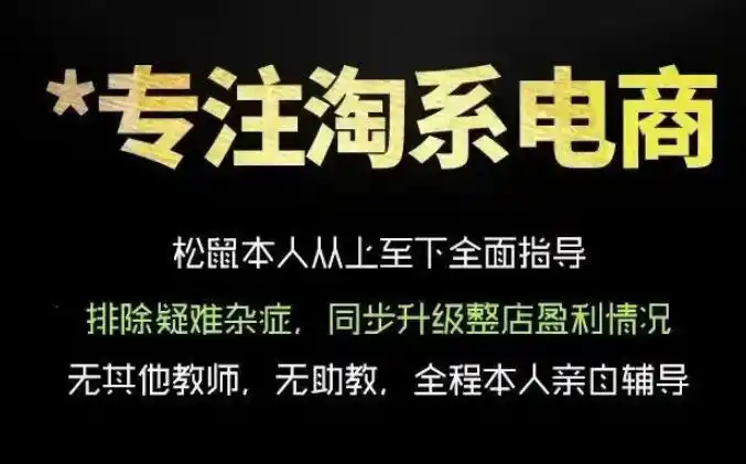 松鼠会电商VIP课程，从基础布局到高阶优化，助你掌握淘宝运营逻辑，提升店铺流量与转化（更新1015）