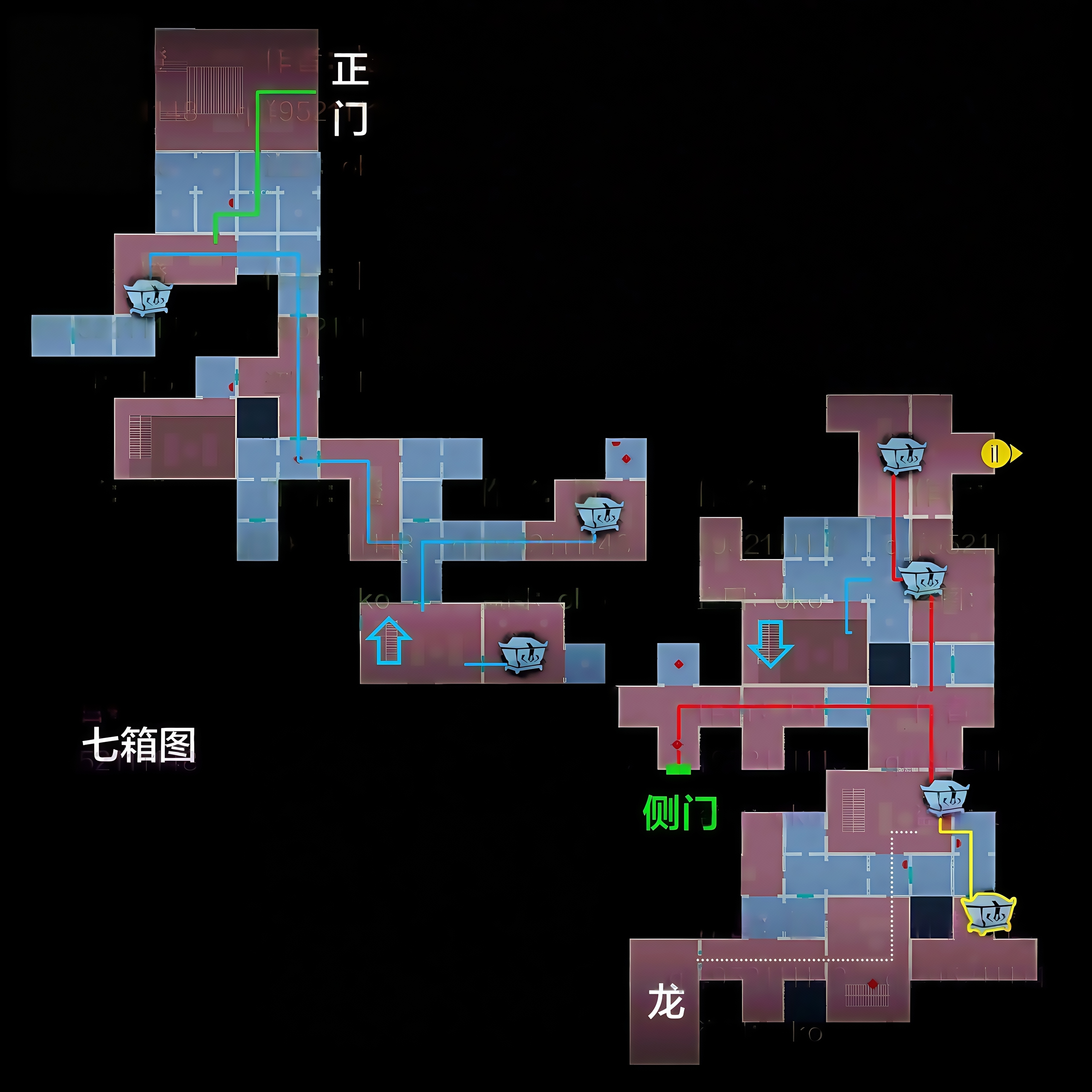超自然行动组：精绝古城极限┳型地图小抄完整版 下 右有路 双刺
