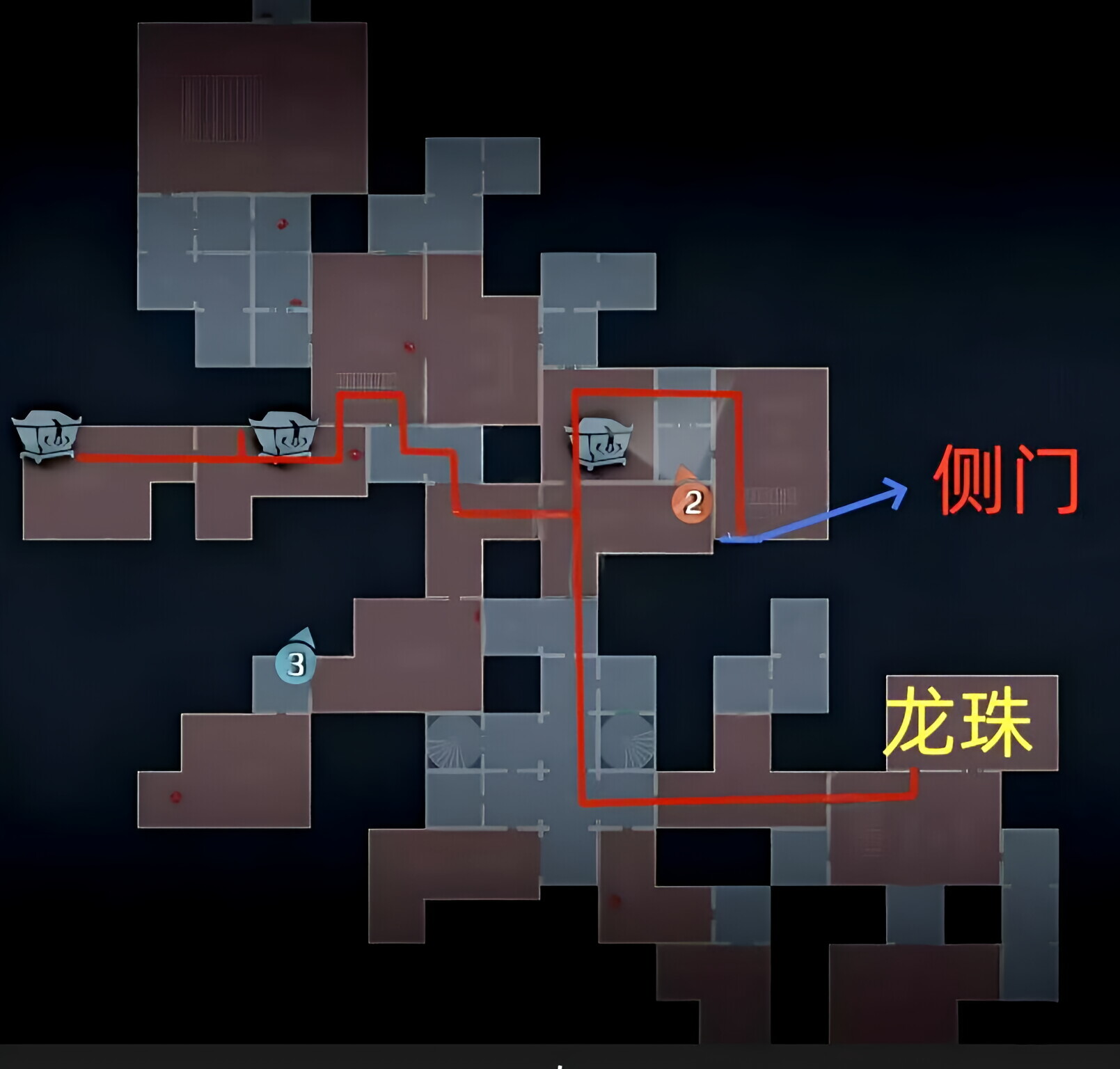 超自然行动组：精绝古城困难▍型地图小抄整理 下左 左路2白