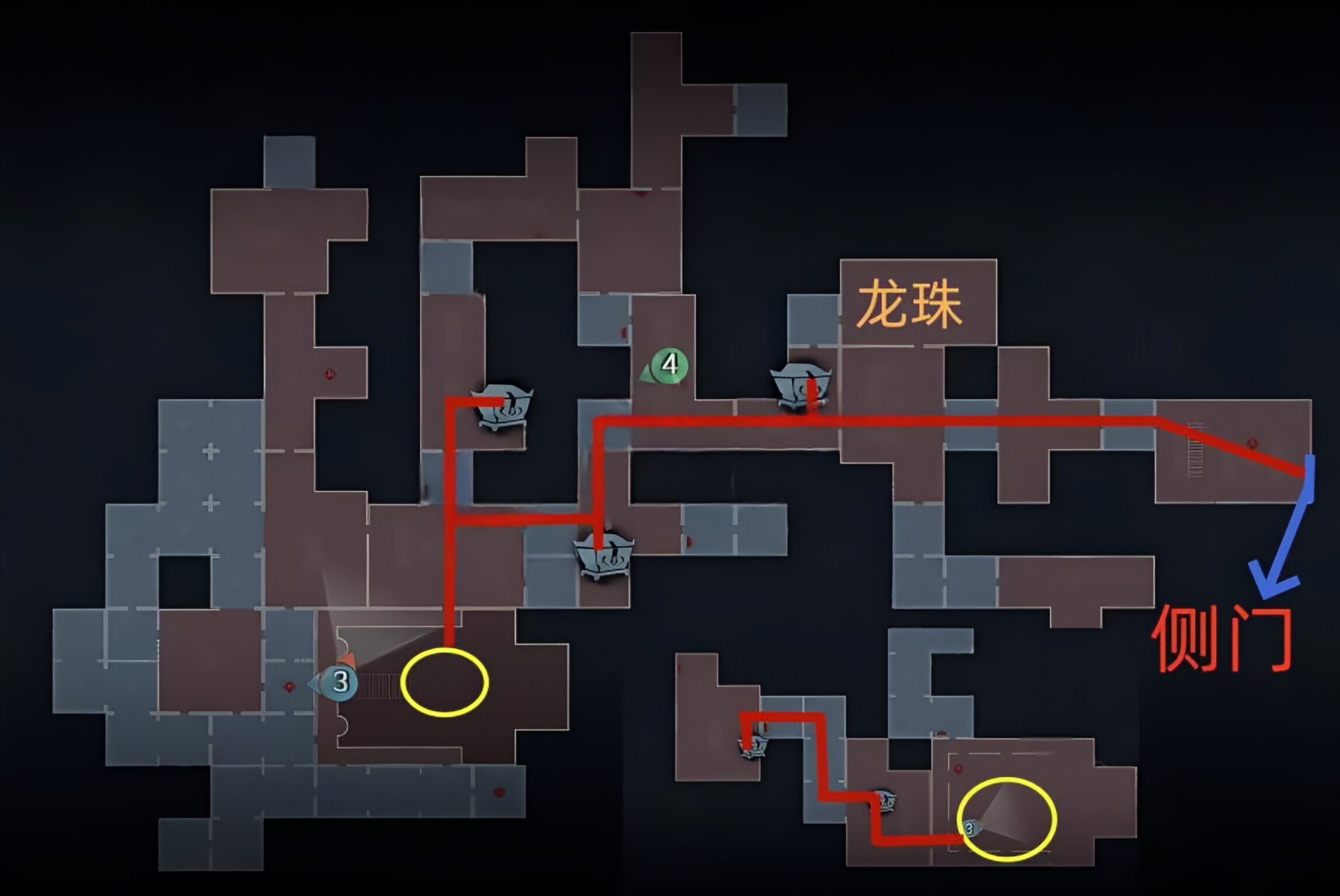 超自然行动组:精绝古城困难▃型地图小抄完整梳理 右下 左上路