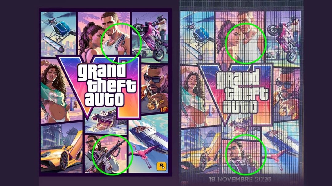 《GTA6》封面与广告画面对比