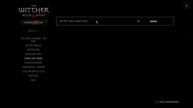《巫师3:狂猎重制版》战斗外隐藏NPC名字MOD V1.0