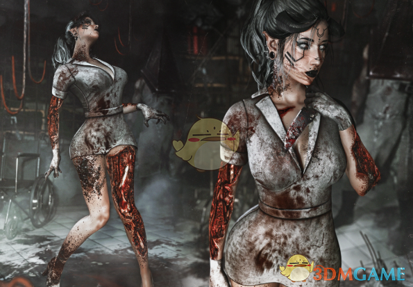 《赛博朋克2077》恐怖护士装万圣节MOD