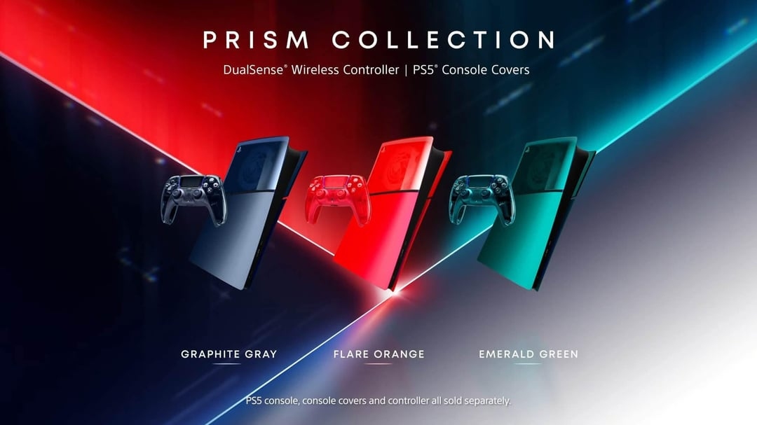 PS5 Prism透明配色手柄与主机盖