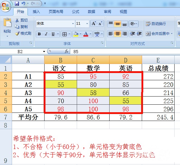 Excel怎么设置条件格式